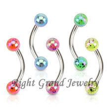 AB beschichtet Splatter UV Ball Augenbrauen Piercing Ring